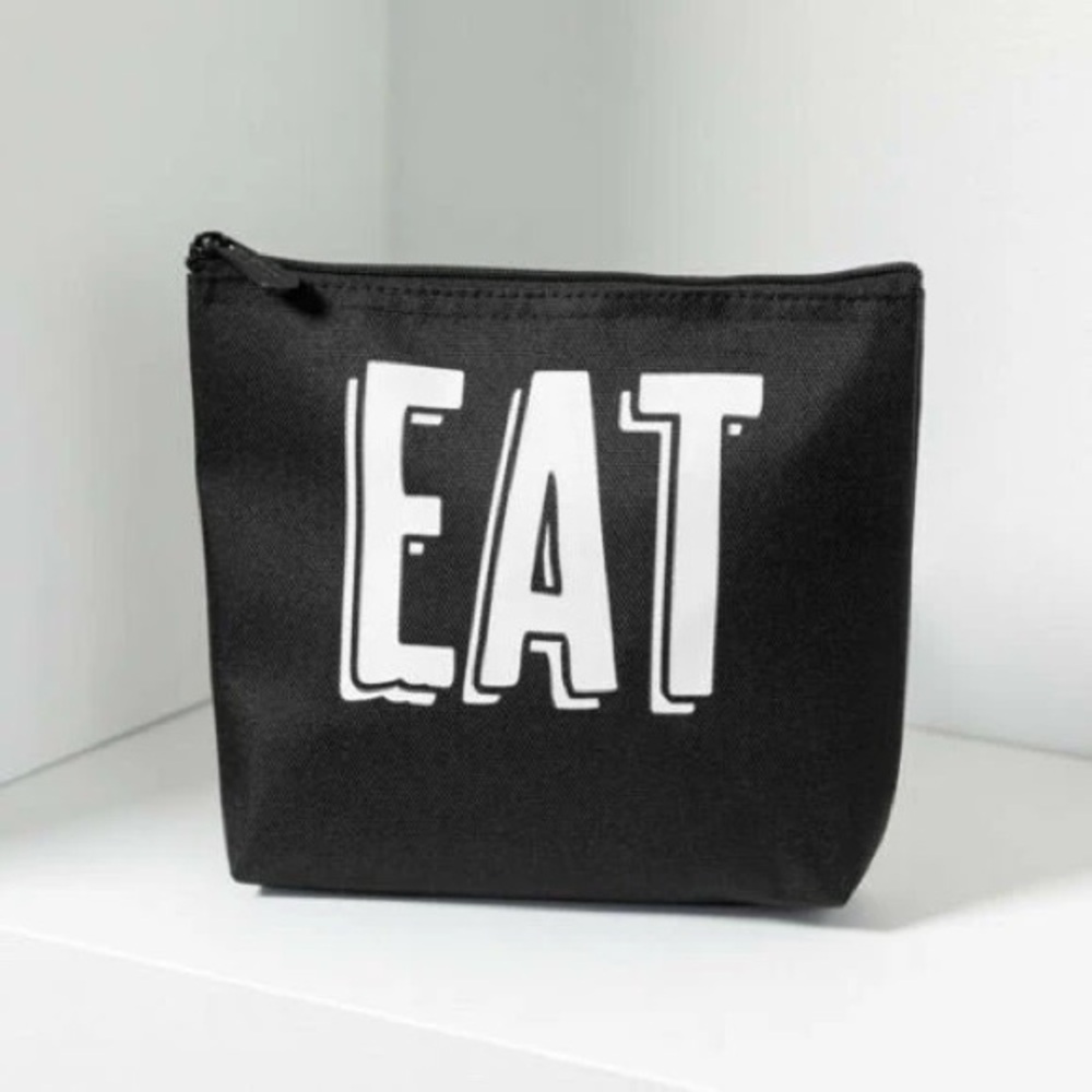Thirty-One Black Snack Pouch with 'EAT' Design